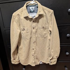 VISSLA Gray and Yellow Textured Shirt